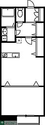 リリックコート平井橋 1LDKの間取図画像