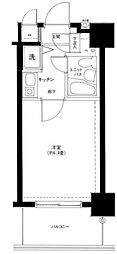 メインステージ武蔵関 7階1Kの間取り