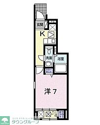 カーサフィオーレ 1Kの間取図画像