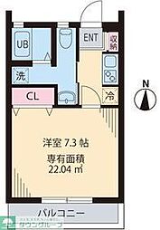 フローレンス一橋4 1Kの間取図画像