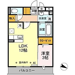 REGALO 1LDKの間取図画像