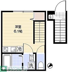 ソルナクレイシア久我山 ワンルームの間取図画像