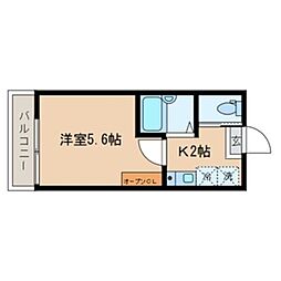 フルール久我山 1Kの間取図画像