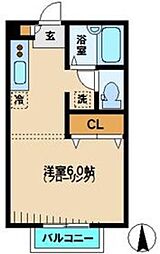 グレイシス阿佐谷A ワンルームの間取図画像