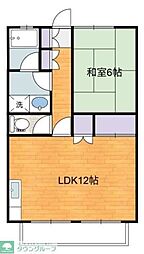 山和ハイツ5 1LDKの間取図画像