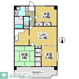 センチュリー7 3LDKの間取図画像