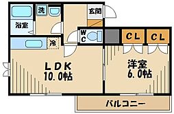 パインガーデン 1LDKの間取図画像