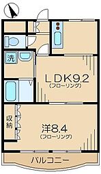 花町コマ 1LDKの間取図画像