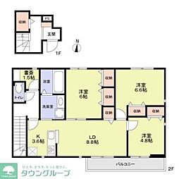 プレステージヴィラ 3LDKの間取図画像