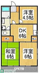 ラリーマンション 3DKの間取図画像