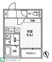 Ts Cuore 調布(ティーズクオーレ) ワンルームの間取図画像