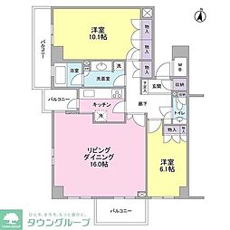 K'S新中野 2LDKの間取図画像