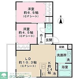 セリジェ 中野 2LDKの間取図画像