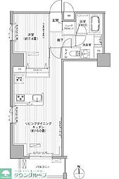グランシャルール武蔵境 1LDKの間取図画像