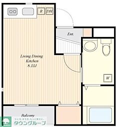 ガーデン下連雀 ワンルームの間取図画像