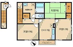 サンクレスト 2階3DKの間取り