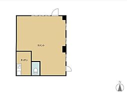 サバアビアキコ ワンルームの間取図画像