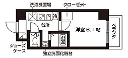 フィシオ京王八王子 1Kの間取図画像