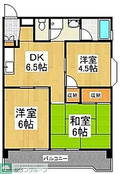 さくらコーポ 3DKの間取図画像