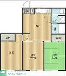 リバティー府中 3DKの間取図画像