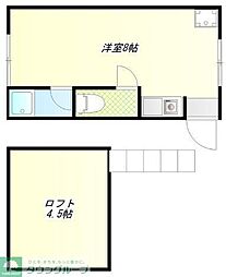 ハマコート ワンルームの間取図画像