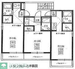 櫻貳番館 ワンルームの間取図画像