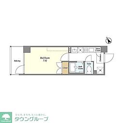 エルフレア立川 1Kの間取図画像