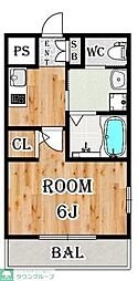 リアライズ立川 1Kの間取図画像
