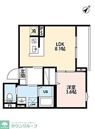 robot home 西八王子II(ロボットホーム ニシハチオウジツー) 1LDKの間取図画像