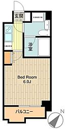 ベルファース立川 1Kの間取図画像