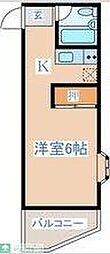 ぐりーんはうす 1Kの間取図画像