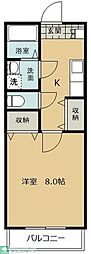 Courage高木 1Kの間取図画像