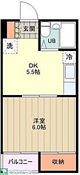 マンションミヤコ 1DKの間取図画像