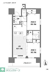 ラグゼナ八王子横山町 1LDKの間取図画像