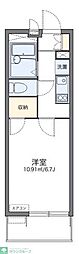 レオパレスBELL 1Kの間取図画像
