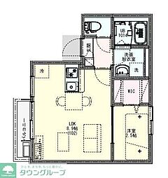 KLEIS八王子2 1LDKの間取図画像
