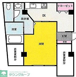 プライム伊藤 1DKの間取図画像