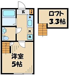 プロキオン東中野 1Kの間取図画像