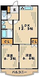 グローサー・ベア 2LDKの間取図画像