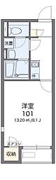 東武伊勢崎線 姫宮駅 徒歩7分の賃貸アパート 1階1Kの間取り
