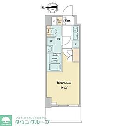 埼玉高速鉄道 川口元郷駅 徒歩7分の賃貸マンション 2階1Kの間取り
