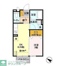 Leap 1DKの間取図画像