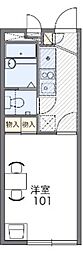 レオパレスピーチ 1Kの間取図画像