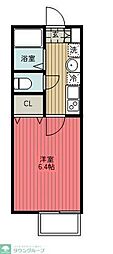 キャメル戸塚南 1Kの間取図画像