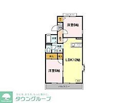 セジュールジュネス 2LDKの間取図画像