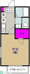 キャメル岩槻愛宕 1Kの間取図画像