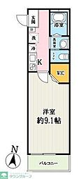 エスポワール・K南越谷 1Kの間取図画像