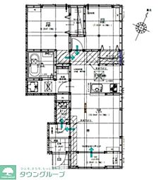 草加市瀬崎5丁目アパート 2LDKの間取図画像