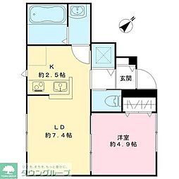 マグノリア フラッツ 1LDKの間取図画像