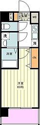 エステムコート東京八王子 3階1Kの間取り